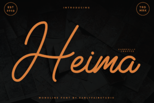Heima: A Handwritten Font for Crafters